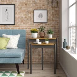 Tallulah Walnut / Gray Nesting Tables by Novogratz -Elama Sales Store gray walnut novogratz end side tables 3307196com c3 1000