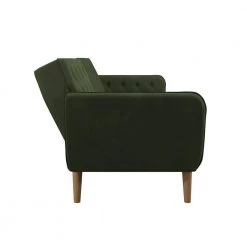 Tallulah Memory Foam Green Velvet Futon by Novogratz 18 Tallulah Memory Foam Green Velvet Futon by Novogratz -Elama Sales Store green velvet novogratz futons 2144979n 1d 1000