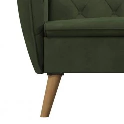 Tallulah Memory Foam Green Velvet Futon by Novogratz 20 Tallulah Memory Foam Green Velvet Futon by Novogratz -Elama Sales Store green velvet novogratz futons 2144979n 77 1000