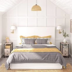 23.6 in. W Greige and Black Rectangle Wood End Table with 2-Drawers by Cubilan -Elama Sales Store greige and black cubilan end side tables b08hh13smz c3 1000