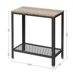 23.6 in. W Greige and Black Rectangle Wood End Table by Cubilan 15 23.6 in. W Greige and Black Rectangle Wood End Table by Cubilan -Elama Sales Store greige and black cubilan end side tables b08n48n3rz 31 1000