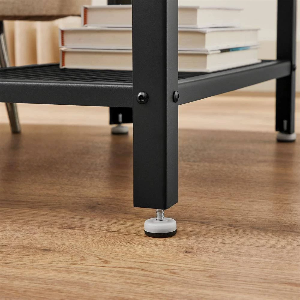 23.6 in. W Greige and Black Rectangle Wood End Table by Cubilan 2 23.6 in. W Greige and Black Rectangle Wood End Table by Cubilan - Image 2