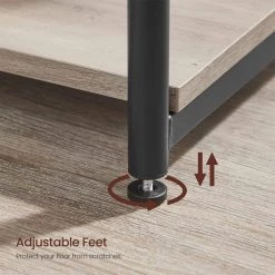 13.4 in. W Greige and Black Rectangle Wood End Table by Cubilan -Elama Sales Store greige and black cubilan end side tables b097xjw28c 31 1000