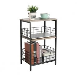 15.75 in. W Gray Rectangle Wood End Table by Cubilan -Elama Sales Store greige cubilan end side tables b0948wqw4b 40 1000