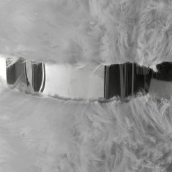 Hassan Grey/Silver Faux Fur Round Ottoman by Nicole Miller -Elama Sales Store grey silver faux fur nicole miller ottomans non136 04gr hd 44 1000