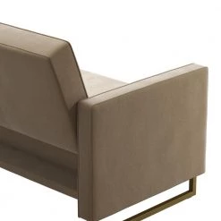 Skylar Ivory Velvet Modern Coil Futon/Sofa Bed by Novogratz -Elama Sales Store ivory velvet novogratz futons 2358179n 66 1000