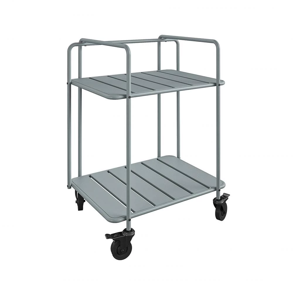 Penelope Outdoor/Indoor Cart, Gray by Novogratz 3 Penelope Outdoor/Indoor Cart, Gray by Novogratz - Image 3