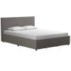 Kelly Light Gray Velvet Upholstered Full Bed with Storage by Novogratz