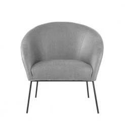 Darrell Light Grey/Black PU Leather Accent Chair with Armless by Nicole Miller -Elama Sales Store light grey black pu leather nicole miller accent chairs nac105 01lg hd c3 1000