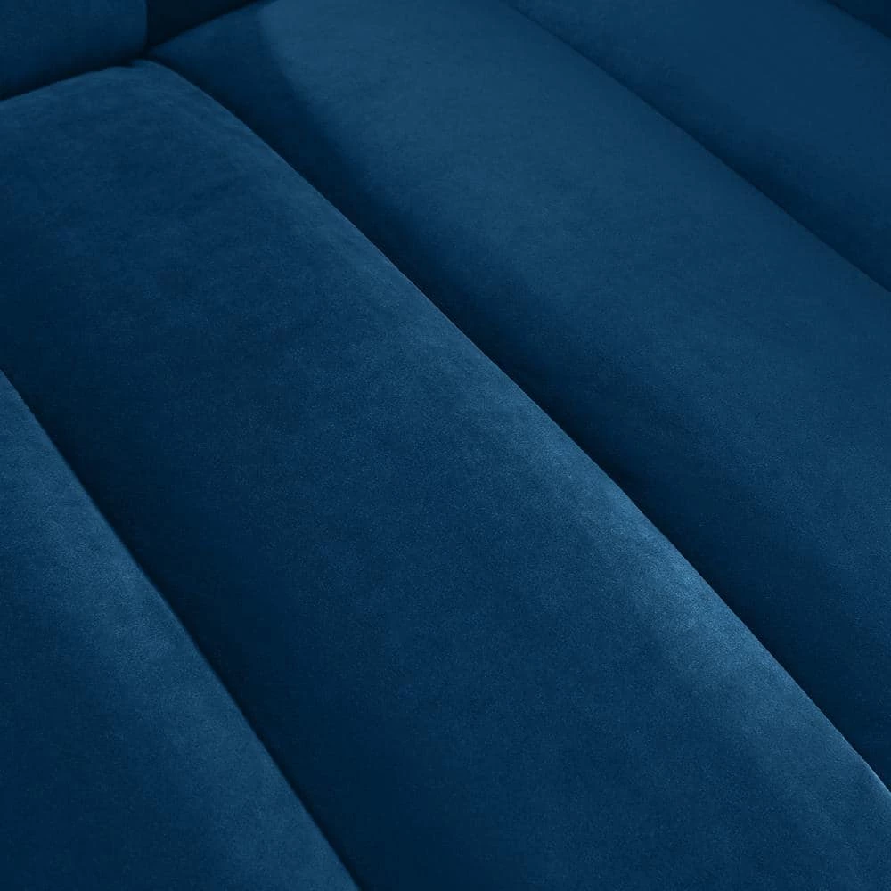 Joan Velvet Club Arm Chair Navy/Gold Tufted Nailhead Trim by Nicole Miller 8 Joan Velvet Club Arm Chair Navy/Gold Tufted Nailhead Trim by Nicole Miller - Image 8