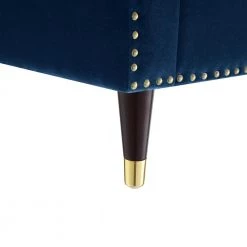 Joan Velvet Club Arm Chair Navy/Gold Tufted Nailhead Trim by Nicole Miller 14 Joan Velvet Club Arm Chair Navy/Gold Tufted Nailhead Trim by Nicole Miller -Elama Sales Store navy gold velvet nicole miller accent chairs ncc102 02ng hd fa 1000