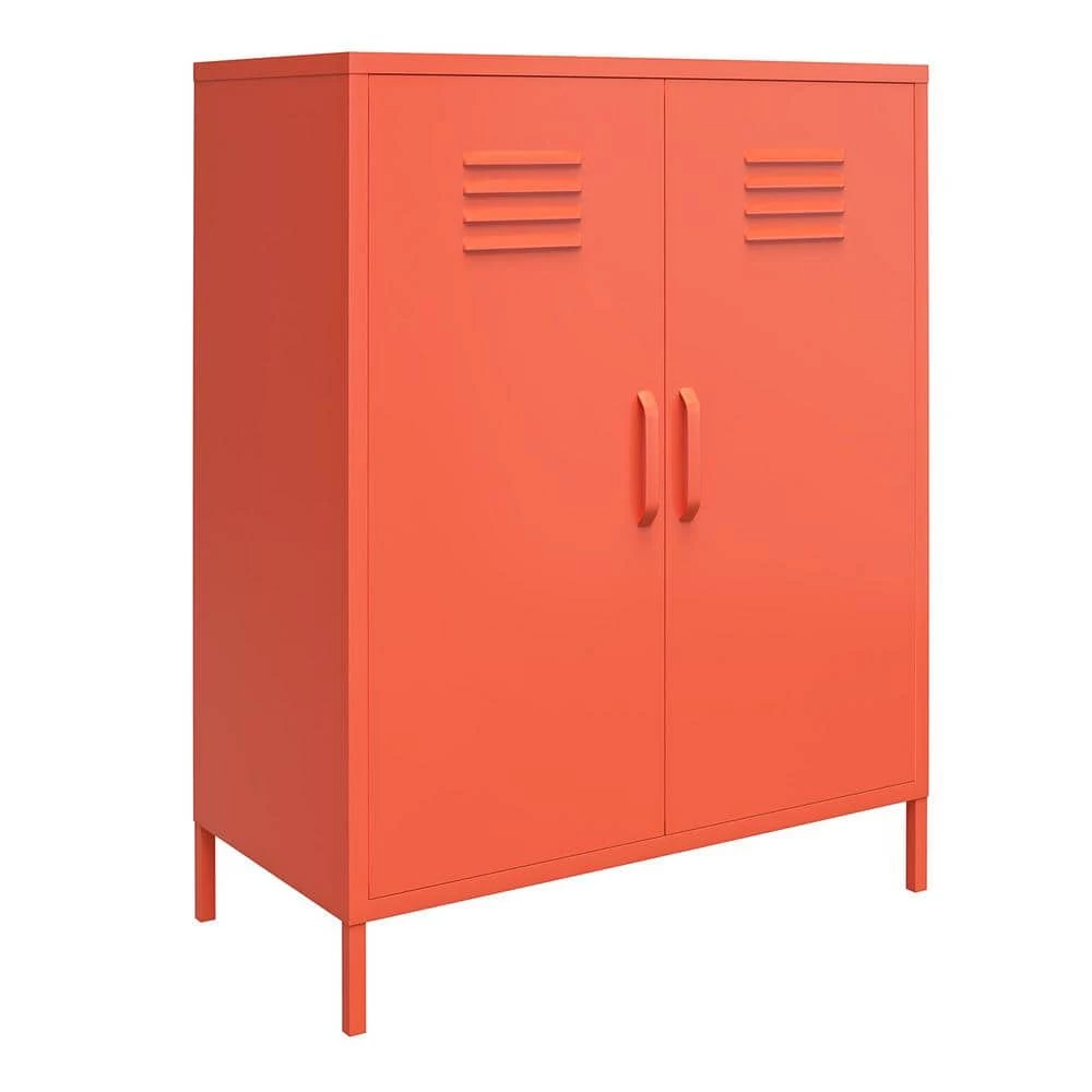 Cache Orange 2-Door Metal Locker Storage Cabinet by Novogratz 1 Cache Orange 2-Door Metal Locker Storage Cabinet by Novogratz