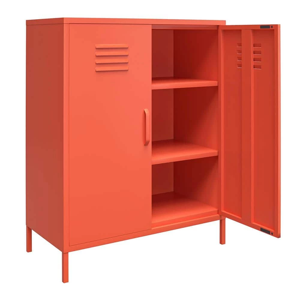 Cache Orange 2-Door Metal Locker Storage Cabinet by Novogratz 3 Cache Orange 2-Door Metal Locker Storage Cabinet by Novogratz - Image 3