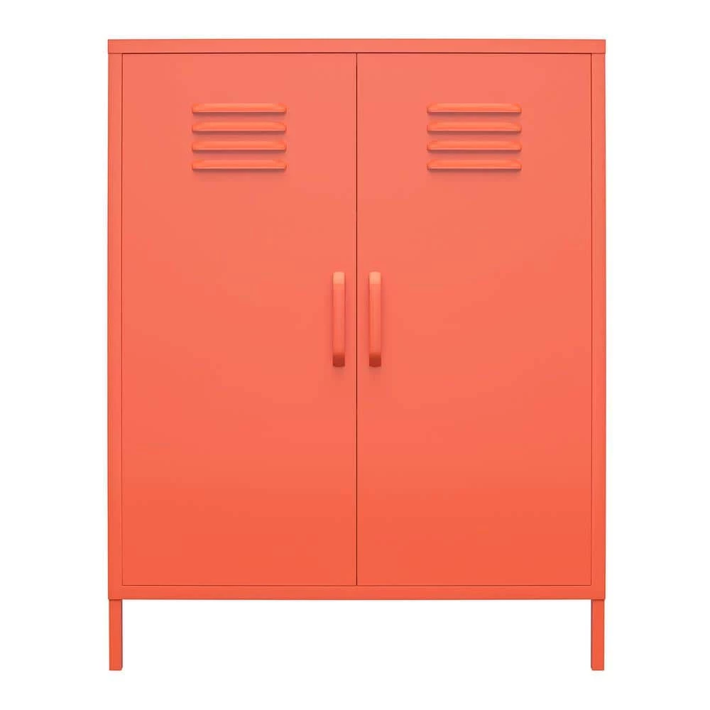 Cache Orange 2-Door Metal Locker Storage Cabinet by Novogratz 4 Cache Orange 2-Door Metal Locker Storage Cabinet by Novogratz - Image 4