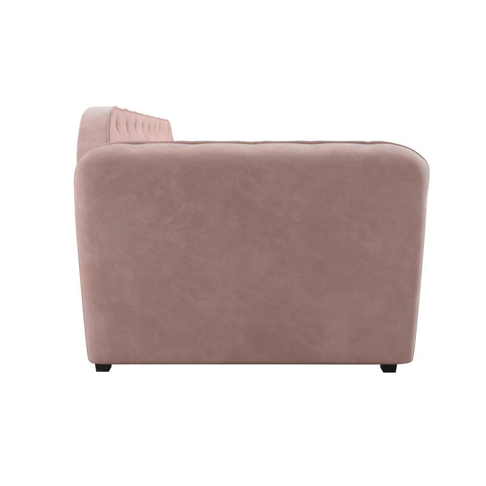 Tallulah Tufted Pink Velvet Daybed and Trundle by Novogratz 6 Tallulah Tufted Pink Velvet Daybed and Trundle by Novogratz - Image 6