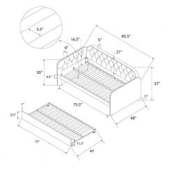 Tallulah Tufted Pink Velvet Daybed and Trundle by Novogratz 23 Tallulah Tufted Pink Velvet Daybed and Trundle by Novogratz -Elama Sales Store pink velvet novogratz daybeds 4243739n fa 1000