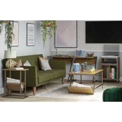 Regal 28.9 in. Plaster/Gunmetal Accent/Laptop Table by Novogratz -Elama Sales Store plaster novogratz end side tables 3076920com 44 1000