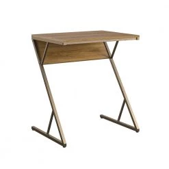 Regal 28.9 in. Plaster/Gunmetal Accent/Laptop Table by Novogratz