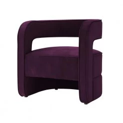 Otis Purple Velvet Accent Chair with Upholstered by Nicole Miller 12 Otis Purple Velvet Accent Chair with Upholstered by Nicole Miller -Elama Sales Store purple velvet nicole miller accent chairs nac141 02pl hd c3 1000