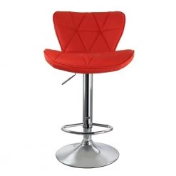 2-Piece Diamond Tufted Faux Leather Adjustable 35 in. Bar Stool in Red with Chrome Base by Elama 13 2-Piece Diamond Tufted Faux Leather Adjustable 35 in. Bar Stool in Red with Chrome Base by Elama -Elama Sales Store red elama bar stools 985116699m c3 1000