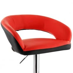 Adjustable Faux Leather 32 in. Red and Black Open Low Back Metal Bar Stool by Elama -Elama Sales Store red elama bar stools 985116711m 44 1000