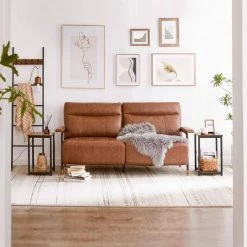 15.2 in. W Rustic Brown Rectangle Wood End Table by Cubilan -Elama Sales Store rustic brown cubilan end side tables b08jtqd74j 4f 1000