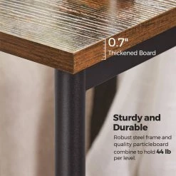 13.4 in. W Rustic Brown Rectangle Wood End Table by Cubilan -Elama Sales Store rustic brown cubilan end side tables b08jv2mtwz 44 1000