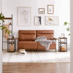 13.4 in. W Rustic Brown Rectangle Wood End Table by Cubilan -Elama Sales Store rustic brown cubilan end side tables b08jv2mtwz 4f 1000