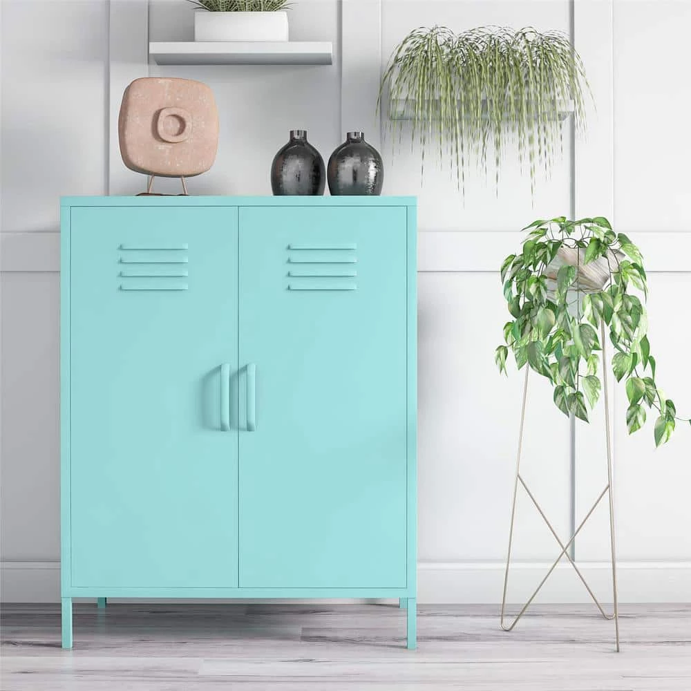Cache Mint 2-Door Metal Locker Storage Cabinet by Novogratz 7 Cache Mint 2-Door Metal Locker Storage Cabinet by Novogratz - Image 7