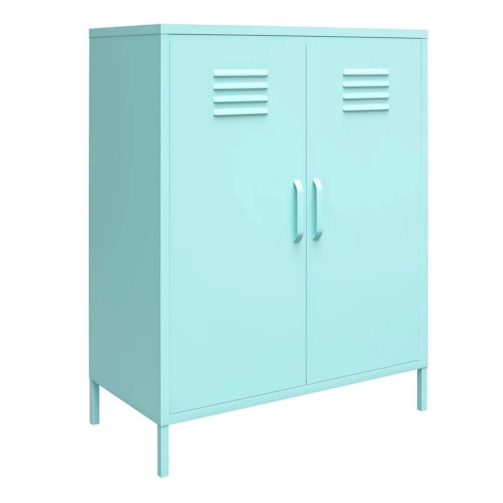 Cache Mint 2-Door Metal Locker Storage Cabinet by Novogratz 1 Cache Mint 2-Door Metal Locker Storage Cabinet by Novogratz