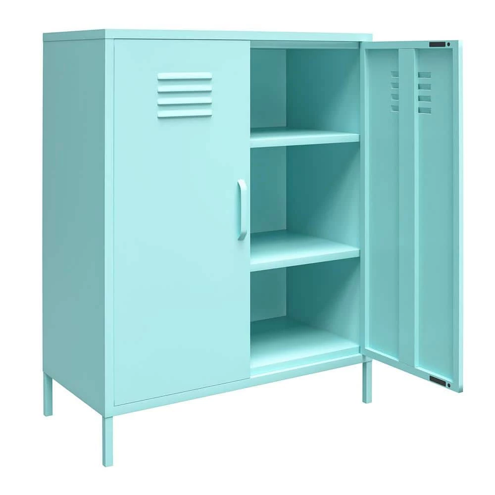 Cache Mint 2-Door Metal Locker Storage Cabinet by Novogratz 3 Cache Mint 2-Door Metal Locker Storage Cabinet by Novogratz - Image 3