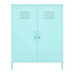 Cache Mint 2-Door Metal Locker Storage Cabinet by Novogratz 10 Cache Mint 2-Door Metal Locker Storage Cabinet by Novogratz -Elama Sales Store spearmint novogratz accent cabinets 3384811com c3 1000