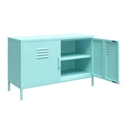 Cache Mint 2-Door Metal Locker Accent Cabinet by Novogratz -Elama Sales Store spearmint novogratz accent cabinets 4012811com 77 1000