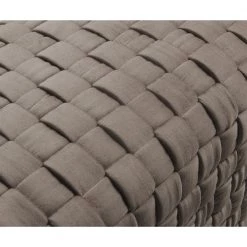 Diamond Hand Woven Taupe/Gold Velvet Bench by Nicole Miller 13 Diamond Hand Woven Taupe/Gold Velvet Bench by Nicole Miller -Elama Sales Store taupe gold nicole miller bedroom benches nbh129 02tp hd 76 1000