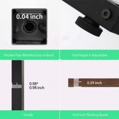 20.4 in. Walnut C-Shaped Wood End Table by Cubilan -Elama Sales Store walnut cubilan c tables b08pl7qt2z 44 1000