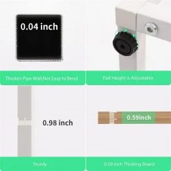 21.8 in. Walnut C-Shaped Wood End Table by Cubilan -Elama Sales Store walnut cubilan end side tables b08f9qmjxy 44 1000