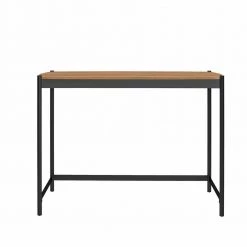 Tallulah 41.97 in Walnut/Gunmetal Gray Writing Desk by Novogratz