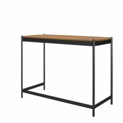 Tallulah 41.97 in Walnut/Gunmetal Gray Writing Desk by Novogratz -Elama Sales Store walnut gunmetal gray novogratz writing desks 7418196com 66 1000
