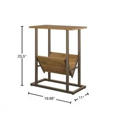 Regal 23.5 in. Walnut End Table with Magazine Rack by Novogratz 9 Regal 23.5 in. Walnut End Table with Magazine Rack by Novogratz -Elama Sales Store walnut novogratz end side tables 6563905com 40 1000