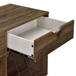 Concord Walnut Turntable Stand with Drawers by Novogratz -Elama Sales Store walnut novogratz media storage 1323222com 77 1000
