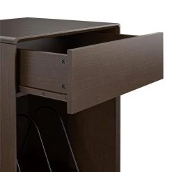Brittany Walnut Turntable Stand by Novogratz -Elama Sales Store walnut novogratz media storage 4660801com 77 1000