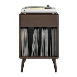 Brittany Walnut Turntable Stand by Novogratz -Elama Sales Store walnut novogratz media storage 4660801com c3 1000