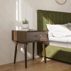 Brittany 1-Drawer Walnut Nightstand by Novogratz 15 Brittany 1-Drawer Walnut Nightstand by Novogratz -Elama Sales Store walnut novogratz nightstands 7847801com 31 1000