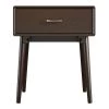 Brittany 1-Drawer Walnut Nightstand by Novogratz