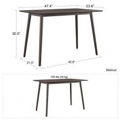 Brittany 47.44 in Walnut Desk by Novogratz 12 Brittany 47.44 in Walnut Desk by Novogratz -Elama Sales Store walnut novogratz writing desks 4524801com 1f 1000