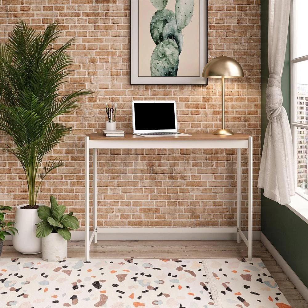 Tallulah 41.97 in Walnut/White Writing Desk by Novogratz 8 Tallulah 41.97 in Walnut/White Writing Desk by Novogratz - Image 8