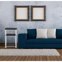 13.4 in. W White Rectangle Wood End Table by Cubilan -Elama Sales Store white cubilan end side tables b00631yuem 31 1000