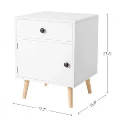 17.7 in. W White Rectangle Wood End Table by Cubilan 12 17.7 in. W White Rectangle Wood End Table by Cubilan -Elama Sales Store white cubilan end side tables b08fyd84bm fa 1000