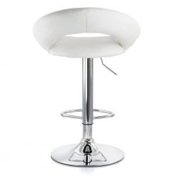 2-Piece Retro Adjustable 38.6 in. Faux Leather Bar Stool in White with Chrome Base by Elama 14 2-Piece Retro Adjustable 38.6 in. Faux Leather Bar Stool in White with Chrome Base by Elama -Elama Sales Store white elama bar stools 985116244m 1f 1000