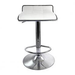 2-Piece Tufted Faux Leather Adjustable 35 in. Bar Stool with Low Back in White with Chrome Base by Elama 12 2-Piece Tufted Faux Leather Adjustable 35 in. Bar Stool with Low Back in White with Chrome Base by Elama -Elama Sales Store white elama bar stools 985116250m 66 1000